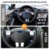 For Ford Focus 2 MK2 2005 - 2011 Steering Wheel Trim 3Pcs Steering Wheel Buttons Panel Cover Decoration Sticker Accessories