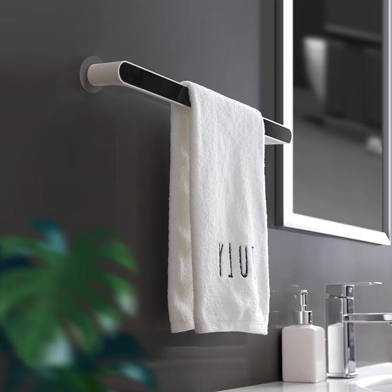 Ecoco No-Drill Bathroom Storage Shelf with Towel Bar