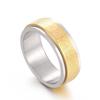 Retro Fashion Arc Ring: Men's Rotating Decompression Titanium Steel Ring