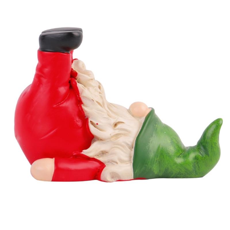 

Enchanting Santa Decoration Ornament Christmas Resin Santa Statue Ornament for Long Holiday Memories