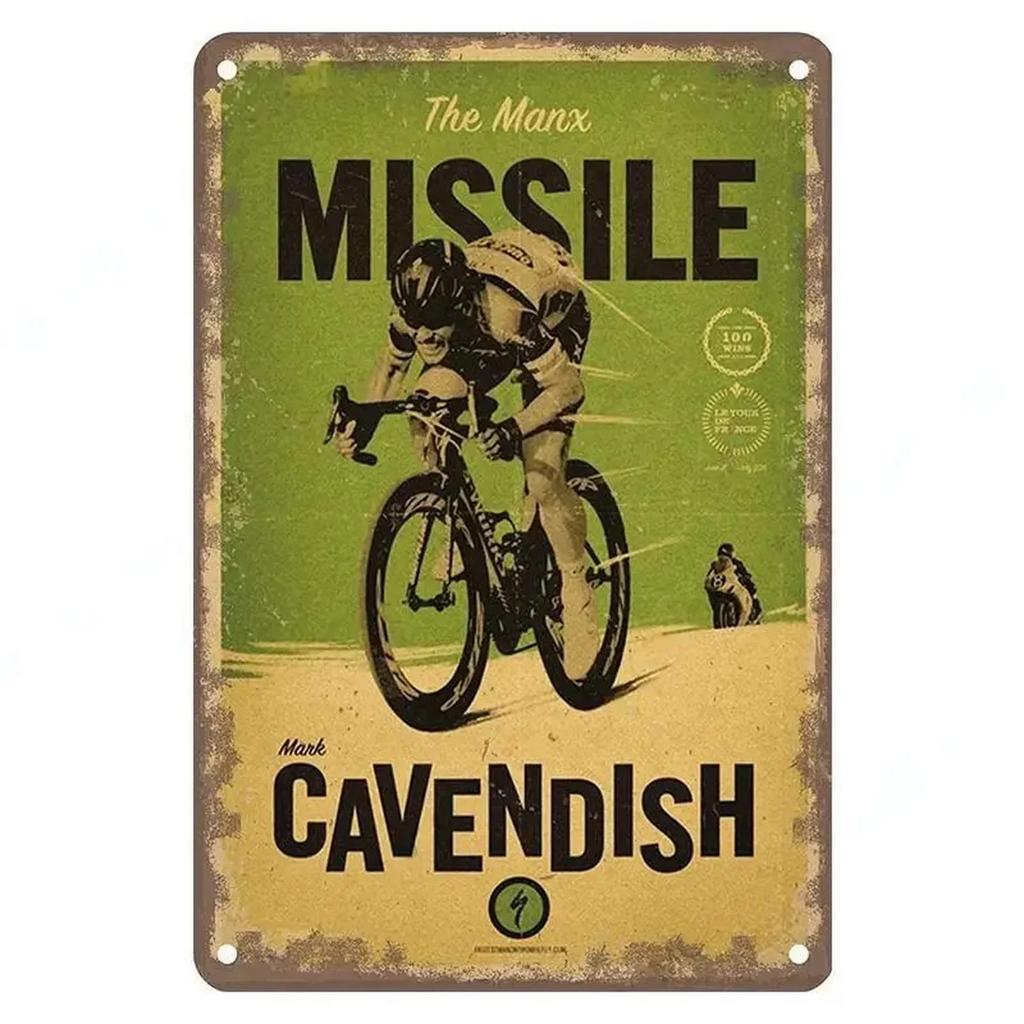 Mfoever Metal Tin Sign Tour De France Cycling Wall Decoration Plaque Vintage Poster Iron Painting for Man Cave Home Cafe Garden Club Bar