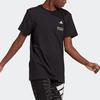 Adidas T Shirts Women's Black Crew Neck Moderate Straight Fit GJ6533
