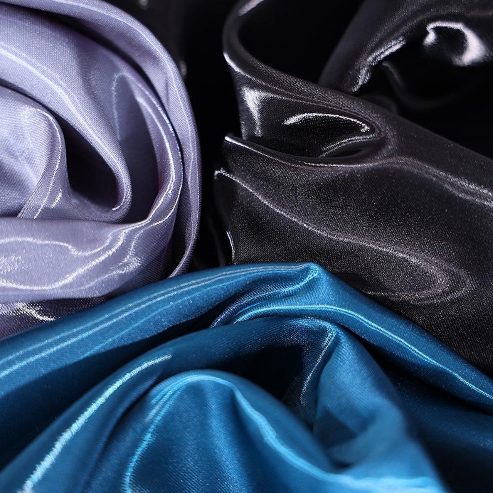 Polyester Liquid Water Satin Fabric Thickened Natural Reflective Clothing Fabric Crystal Silk Satin Wedding Dress Decorative