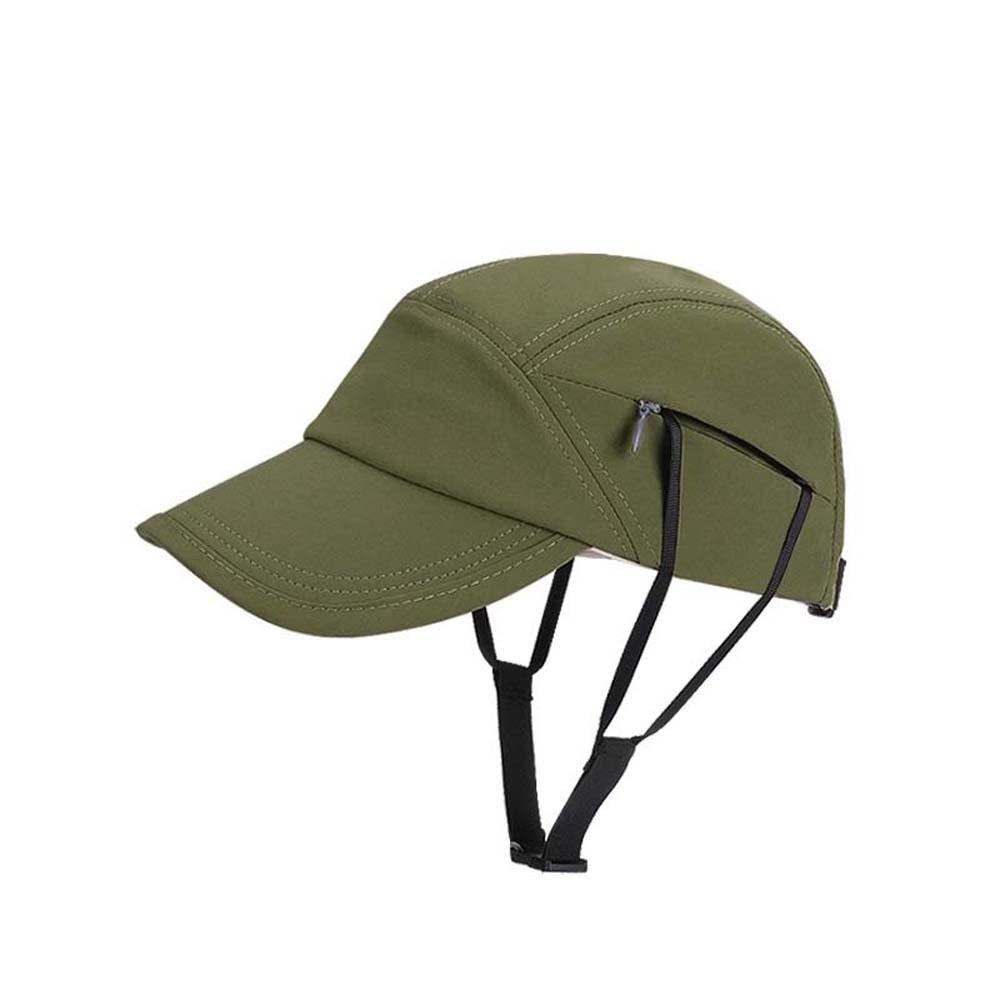 

Anti-splash Water Summer Drawstring Baseball Cap Sunshade Sunscreen Equestrian Hat Women зелений