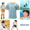 Captain Tsubasa Matsuyama Cosplay Football Soccer T-Shirt Jersey Japan Cartoon Animation Print Quick Dry Vintage Short Sleeve Uniform Sport