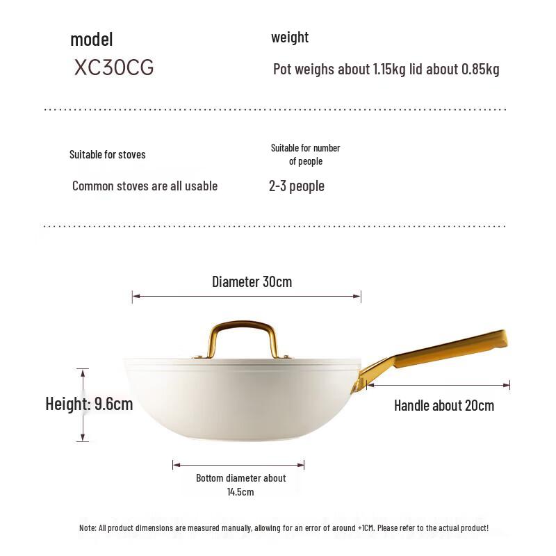 Chuidahuang 30cm Non-Stick Induction Wok