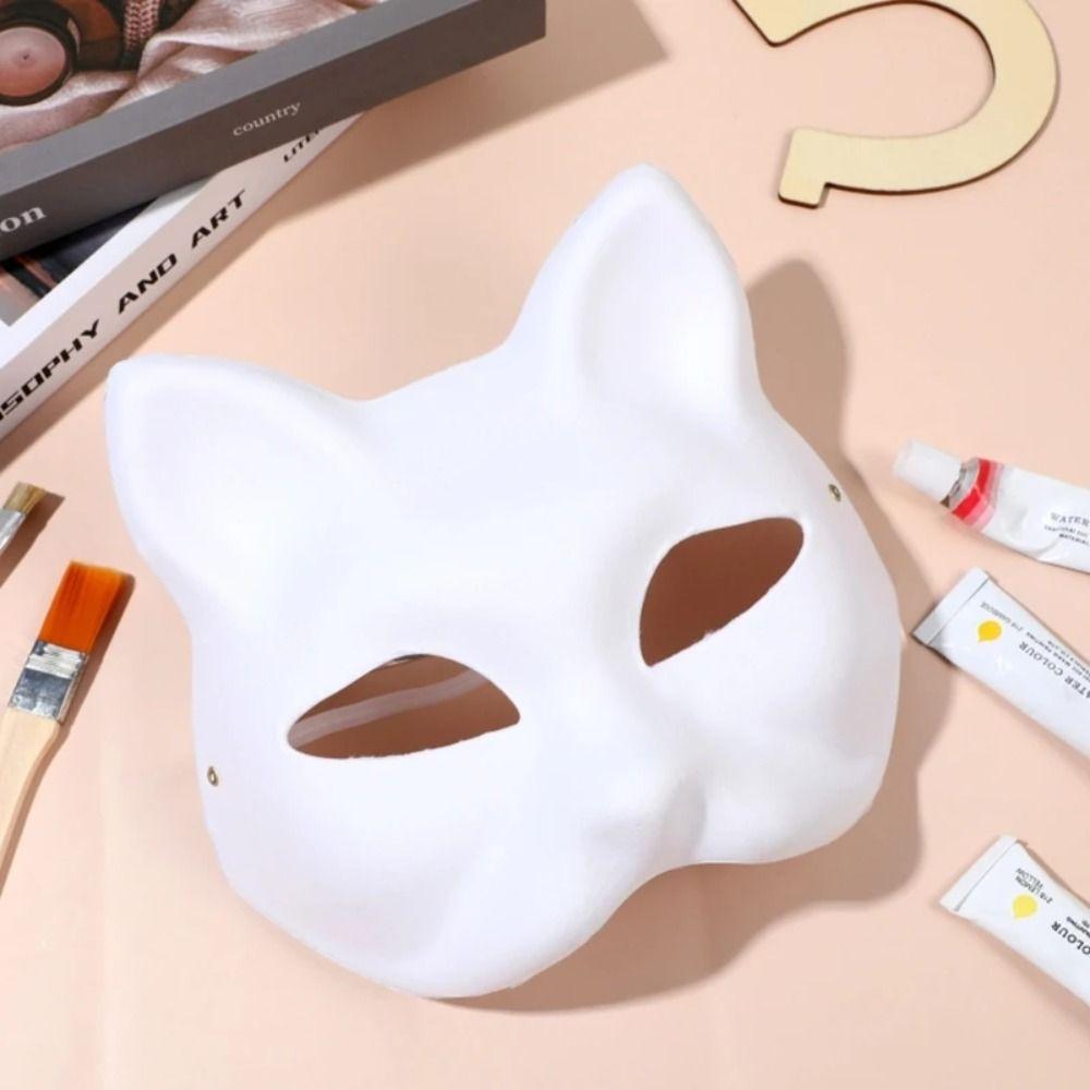 

Paintable Masquerade Mask White Blank Mask Craft DIY Hand-Painted Mask Prop 1
