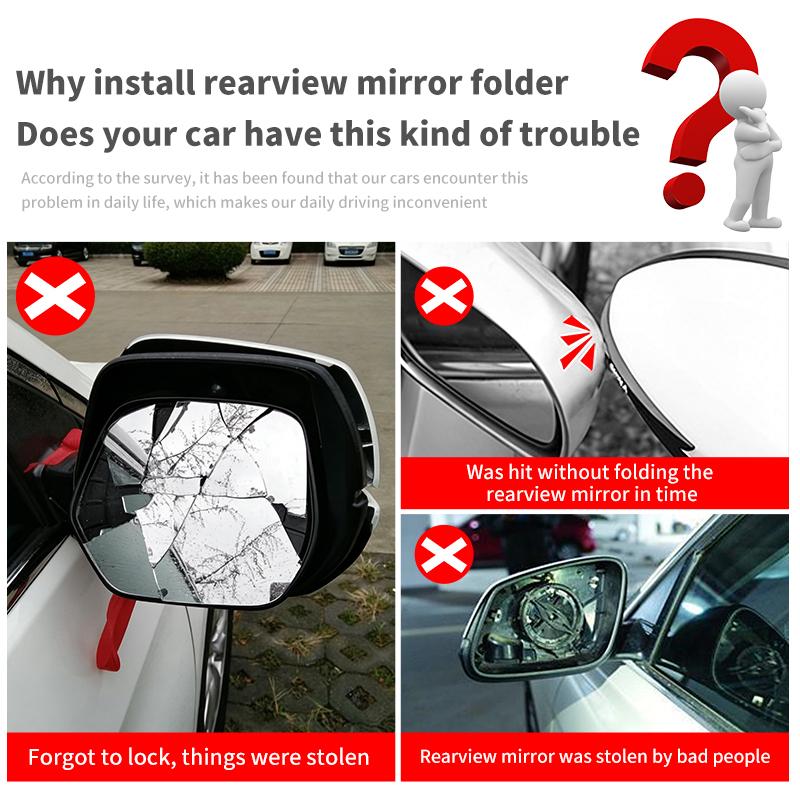 For Toyota Hilux Revo 2016-2025 One Touch Auto Fold Mirror Module Kit with Harness Plug and Play LHD RHD Upgrade Accessories