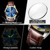 POEDAGAR Luxury Man Wristwatch High Quality Quartz Sports Business Men Watch Waterproof Luminous Date Week Leather Watches