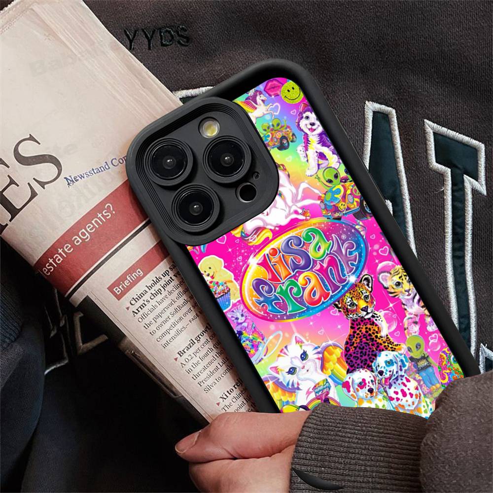 Lisa Frank Art Phone Case For IPhone 17 16 15 14 Plus 13 12 11 Pro Max Silicone Cover