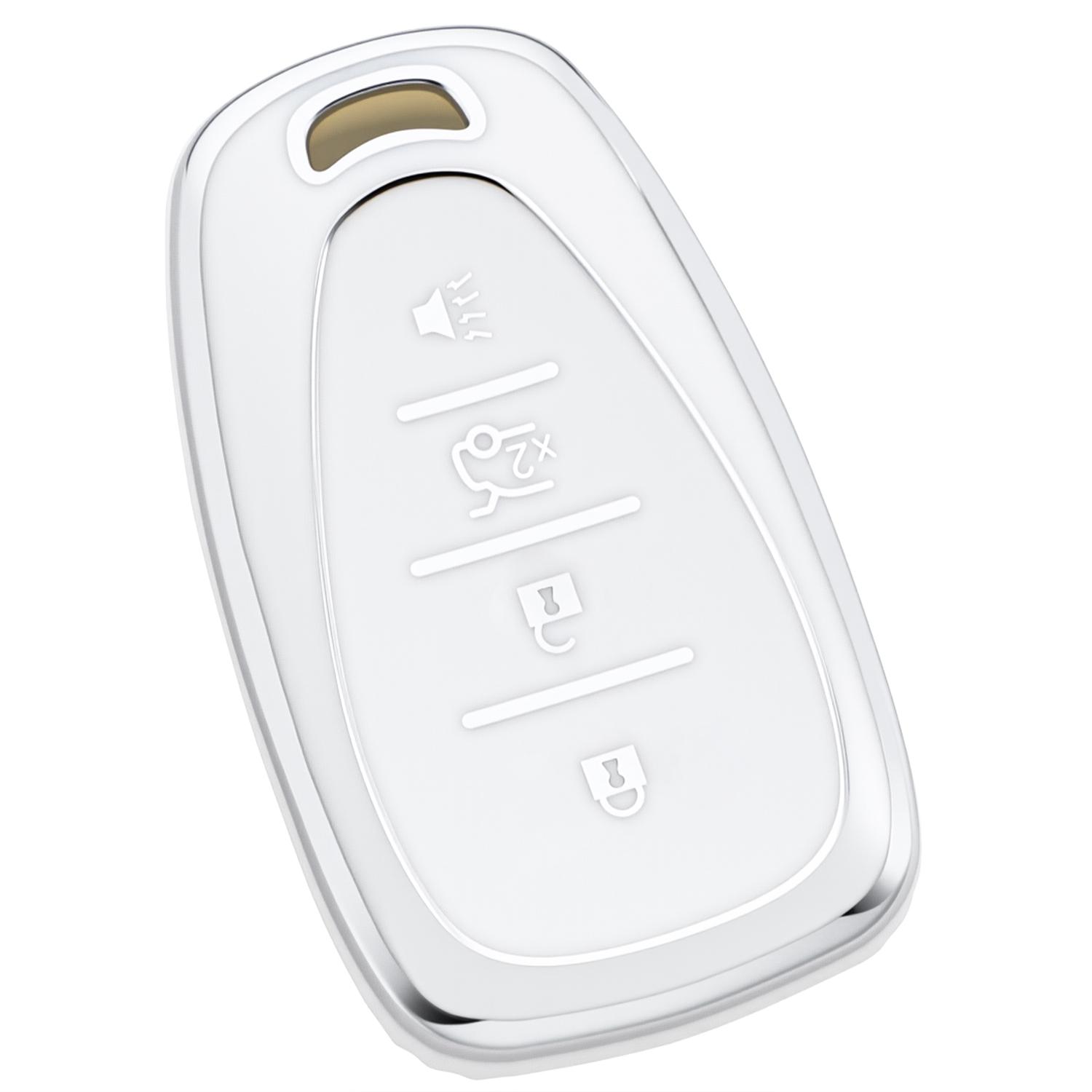 Compatible With Chevrolet Car Key Case, Key Cover Fits For Chevy Camaro, Cruze, Malibu, Equinox, Onix, Spark, Sonic, Volt