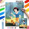 Snow White Forest Animal Oil Painting Art Handmade Diy Painting Home Decoration Gift