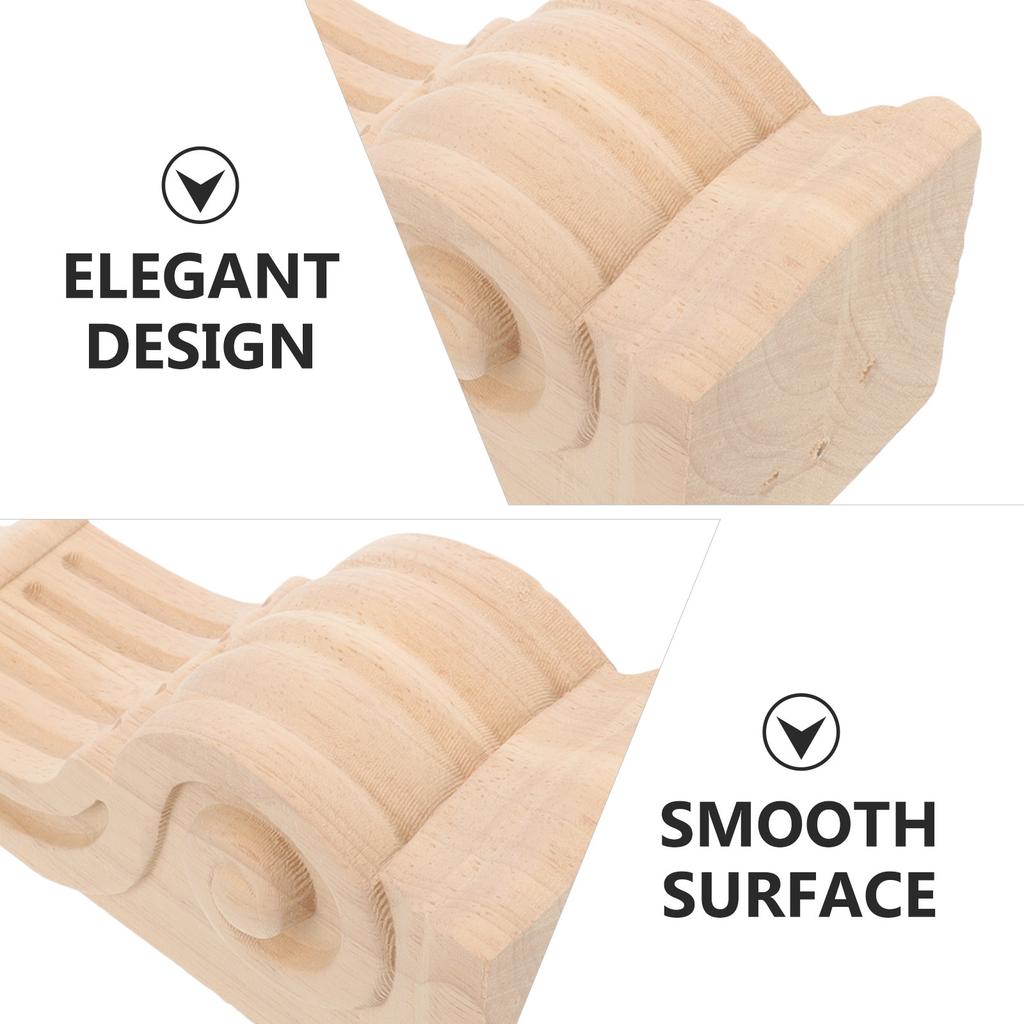 Wood Roman Column Corner Applique Solid Wood Decorative Corbel Furniture Trim Carved Overlay Vintage Style Corbels Decorative