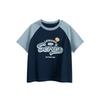 Children's Brand Raglan Sleeve Short-Sleeve T-Shirt 2026 Summer New Color-Blocking Printed Top for Boys and Girls Trendy Kids' Fashion
