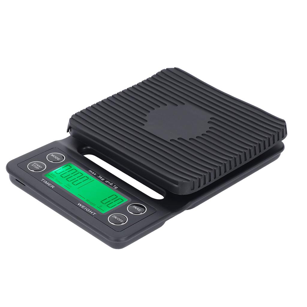 Coffee Scale and Timer 3kg Range 0.1g Accuracy Multi Functional Kitchen Scale for Home Shop Travel