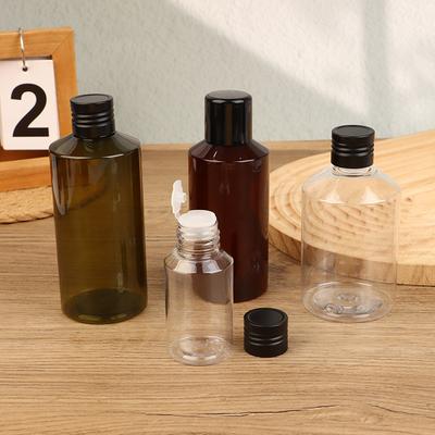 50/75/100/150/200 Ml Plastik Sıkılabilir Şişe Düğmeli Kapaklı Evcil Hayvan Losyonu Şampuan Şişesi Doldurulabilir Boş Kozmetik Örnek Kabı