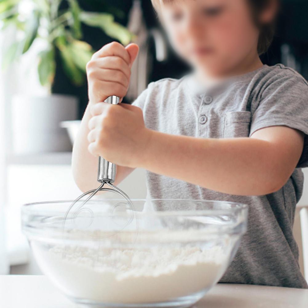 Stainless Steel Dough Whisk for Professional Kitchens and Home Cooking