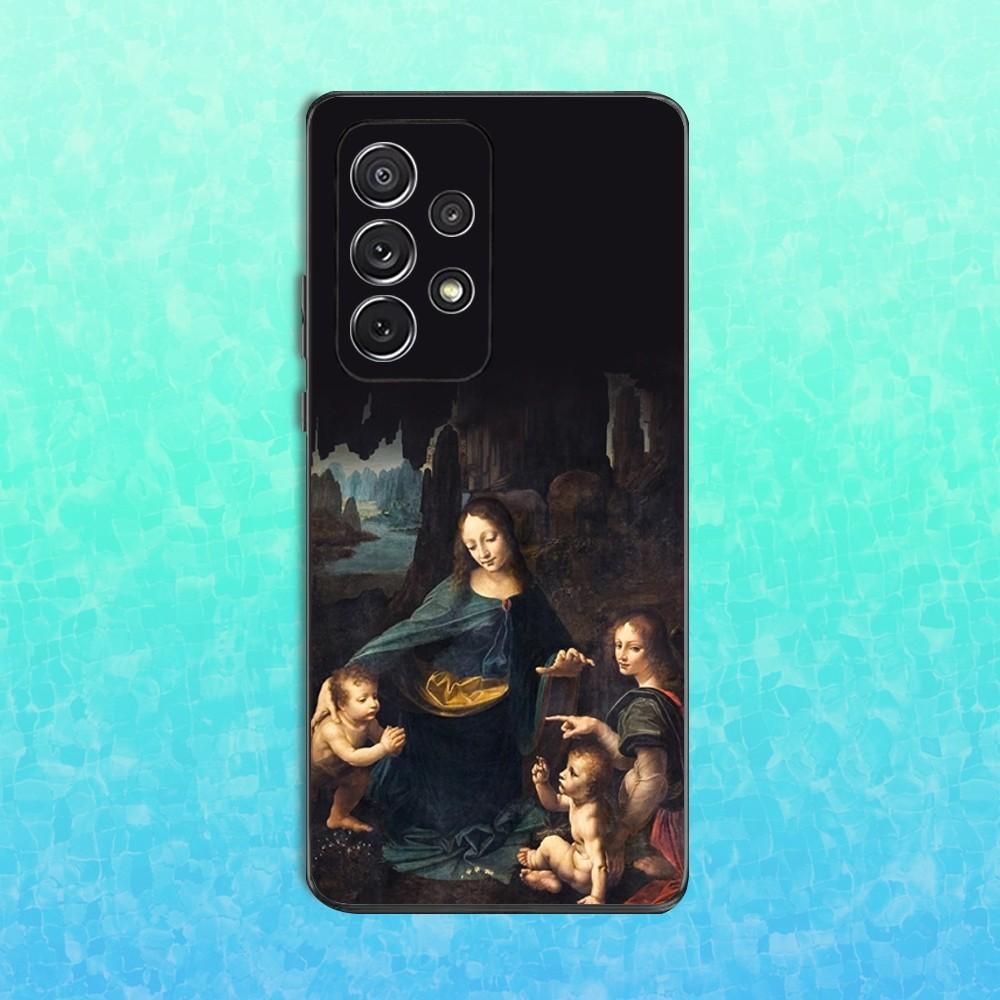 M-Mona Lisa Art D-Da-Vinci Phone Case For Samsung S25,S24,S23,S22,S21,S20,S10,Ultra,Plus,Lite,FE,Soft Silicone Black Cover