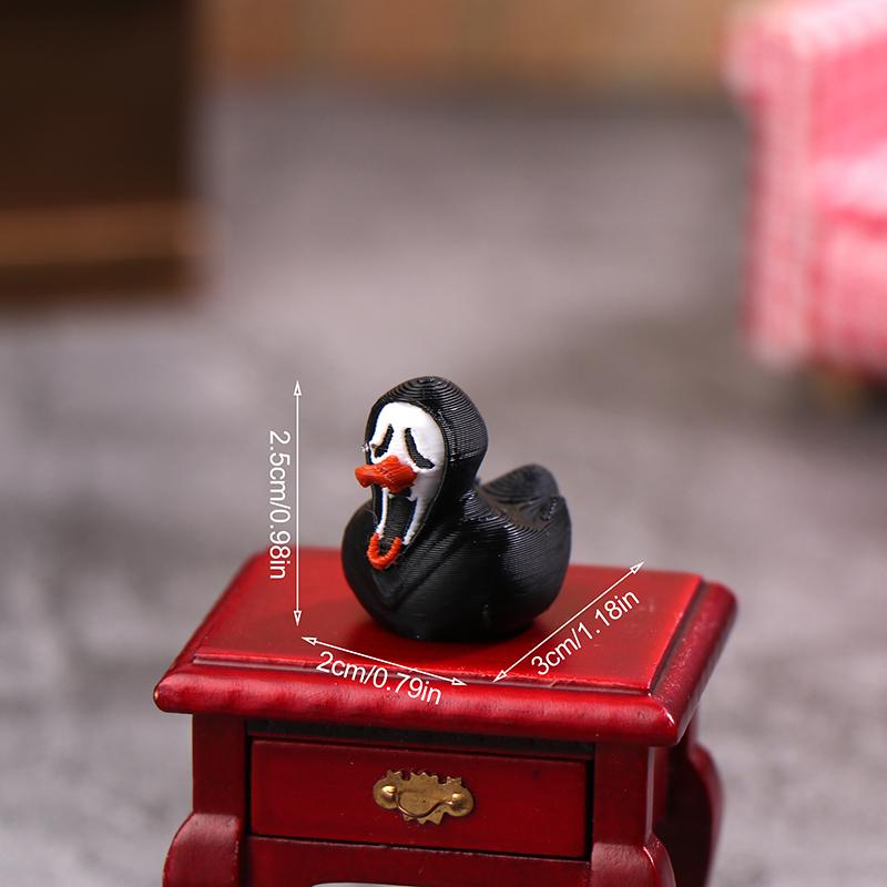 

Хэллоуин Кричащая утка Призрак Украшение для домашнего офиса Мини украшения для кукольного домика Микро Ландшафт Декор Игрушка 25mm