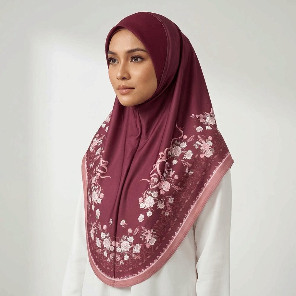 Breathable Printed Arab Lady Headscarf Multiple Colors Hijab Head Wrap Women