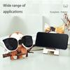 Natural Wood Phone Stand and Glasses Storage Environmental Friendly Dense Plan Easy Assembly Denial Equipment Required