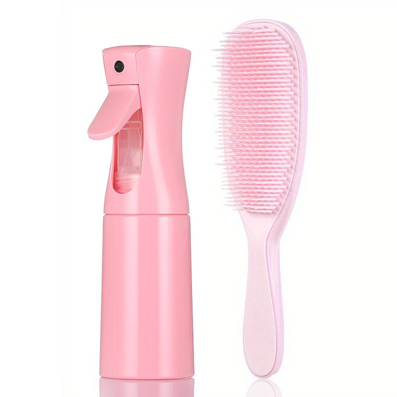 1/2pcs Detangling Comb with Water Spray Bottle Scalp Massage Hairbrush Not Knotted Anti-frizz Comb Hair Styling Kit Salon
