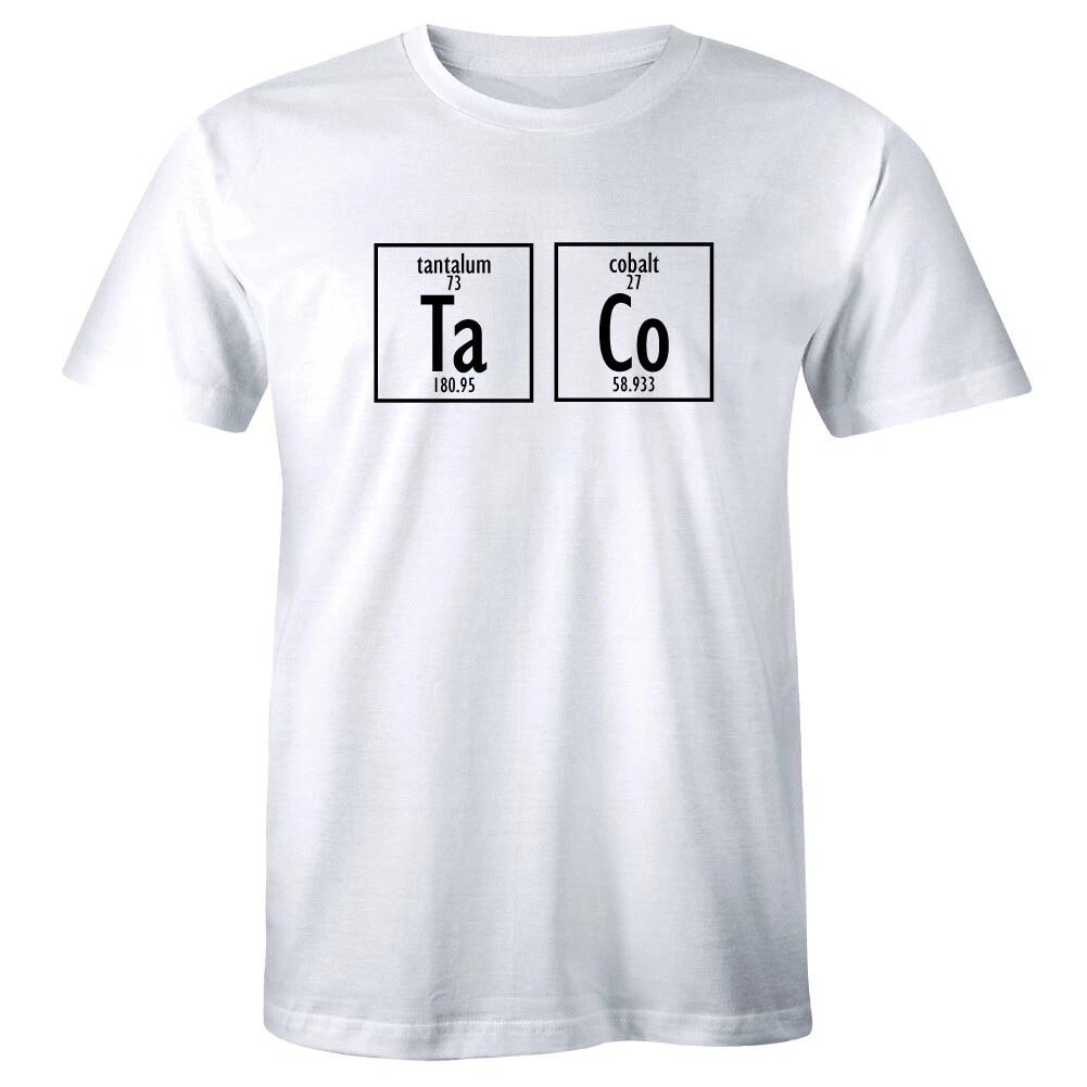 

Taco Lover Foodie Shirt Funny Men s Periodic Table of Elements Science T-Shirt M