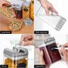 5Pcs / Set Food Storage Box Sealed Grain Storage Tank Dried Grains Container with Lid-Transparent Food Organizer