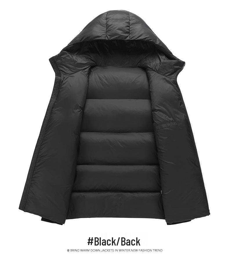 Men's Winter White Duck Down Jacket: Trendy, Thickened, Warm, Fashionable, Unisex