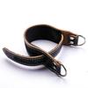 Tiras de Tornozelo para Fitness em Couro Ajustáveis com Argola D Suporte para Pés Manoplas Treinos de Força para Pernas na Academia Fivela de Polia Protetor Esportivo para Pés
