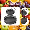 2-Layer Fruit Basket, Non-Slip Mesh Container for Living Room