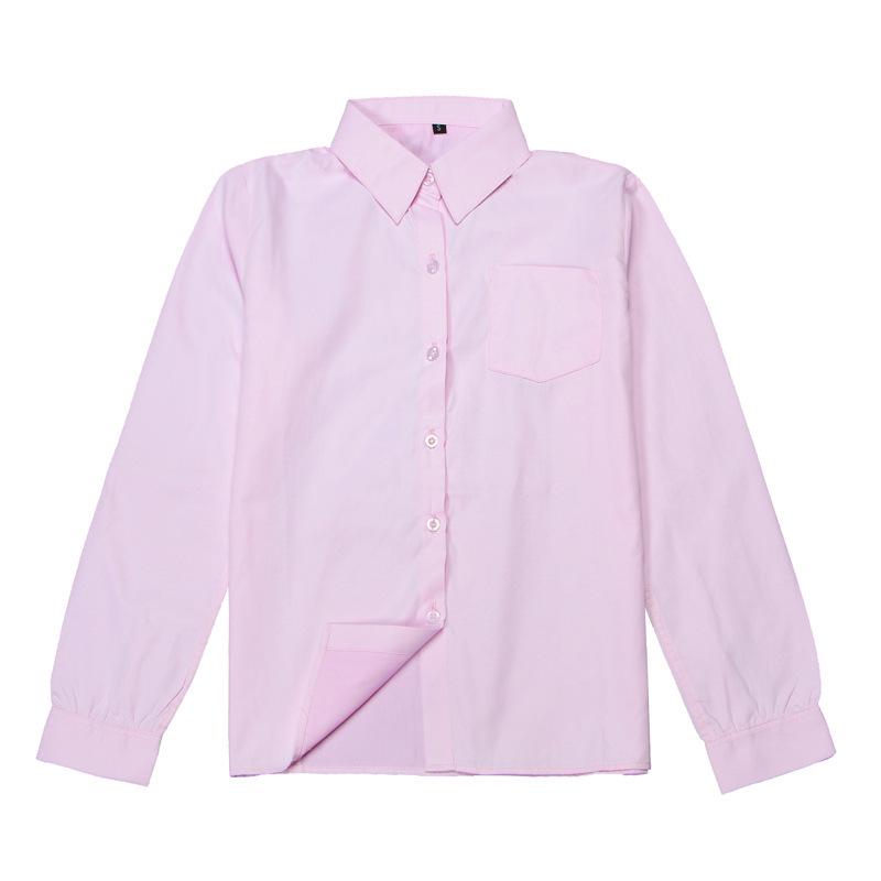 Women's Long Sleeve Pointed Collar JK Uniform Shirt for Students and Workwear (Spring/Autumn)
