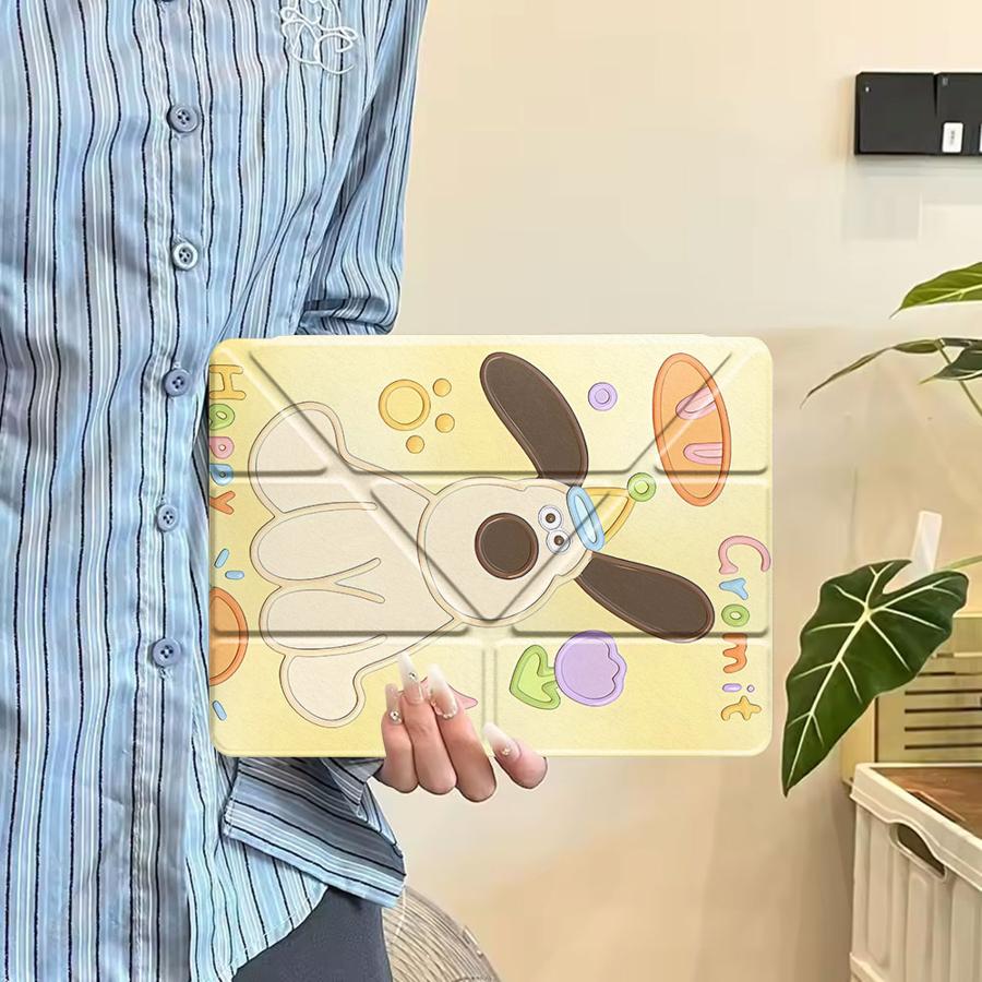 Holder Cover Tablet Case For iPad Pro 2025 Air 4 5 M3 M2 1 2 M4 11inch Pro 11th 10th 9th 8th 7th 12.9inch Mini 6 7 Dog Cartoon