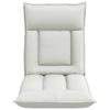 Adjustable Floor Chair White Faux Leather
