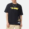 Li Ning X Persue Artist Collaboration Cartoon Pattern Loose Short Sleeve T-Shirt Men Tops Black AHSS063-3