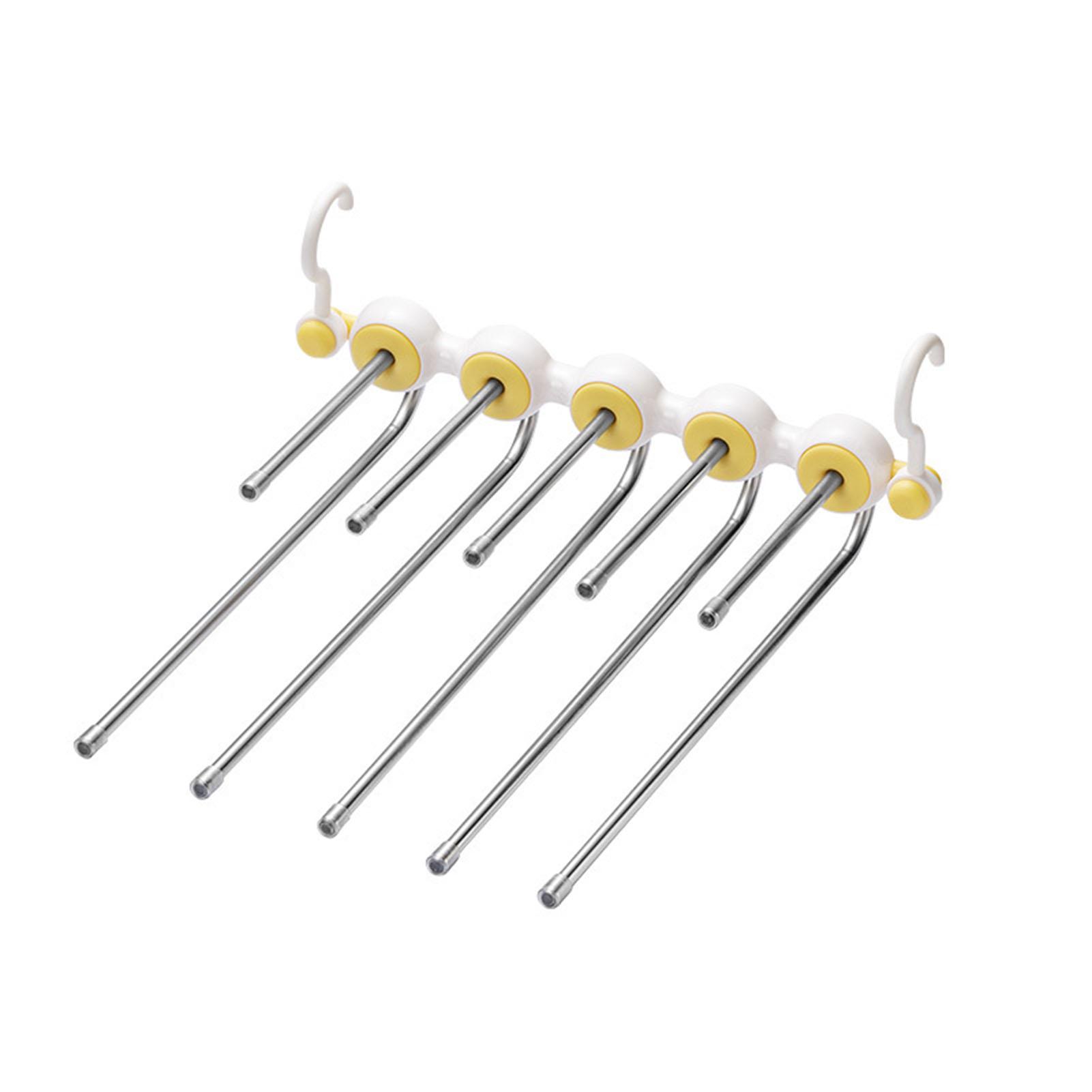 

Многослойная сушилка для брюк, многофункциональная многоразовая полка для дома, спальни, балкона жёлтый