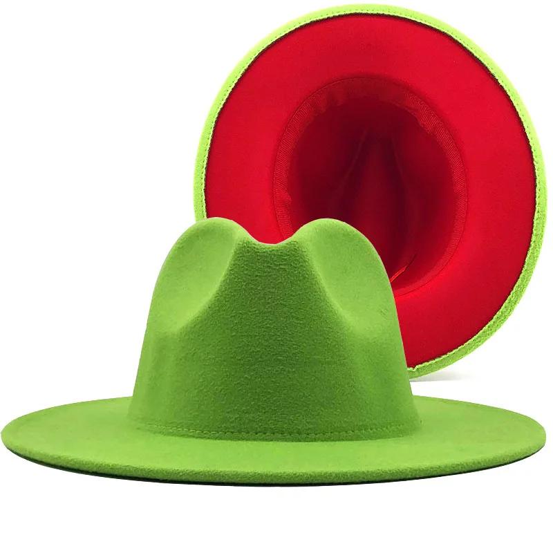 2025 Wool Felt Fedora Hat Wide Brim Jazz Party Hat for Women Men Autumn Winter Fashion