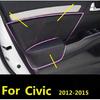 Microfiber Leather Car Door Armrest Panel Protective Cover For Honda Civic  2012 2013 2014 2015 9th Gen with Mount Fittings