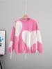 Cross Love Tassel Knitwear: Stylish Autumn/Spring European-American Patchwork Round Neck Pullover