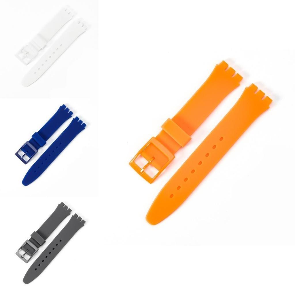 Durable Silicone Watch Strap Replacement For Swatch 16mm 17mm 19mm 20mm