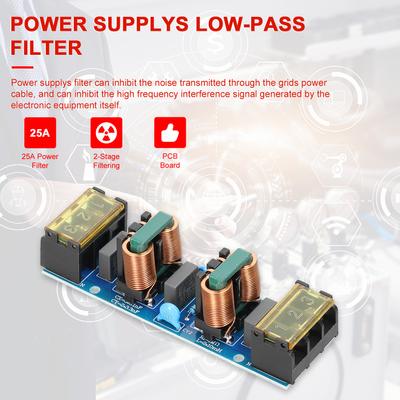 Leistungsfilter EMI Hochfrequenz Zweistufige Leistungs-Tiefpassfilterplatine für 25-A-Stromversorgungen