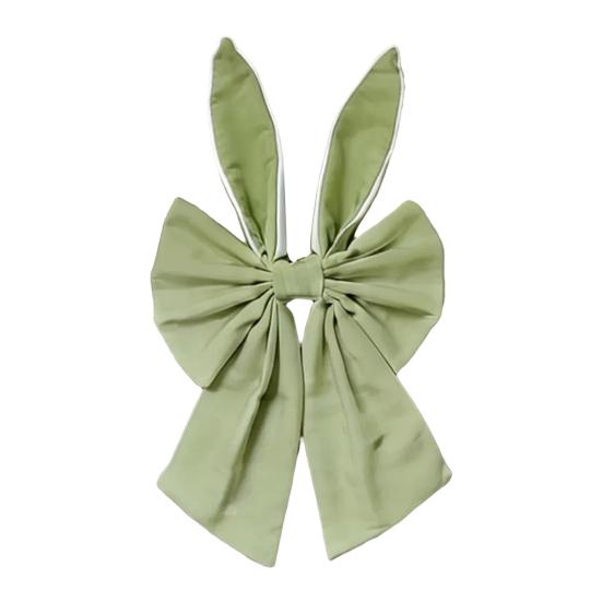 16-tums påskkransrosetter Glad påskkaninöronrosett för trädtopp Dekorativ tygrosett för vårhelg Ytterdörr Vägg Fönster Inomhus Utomhus