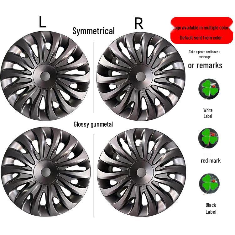 Tesla Model 3 Symmetrical Turbine Wheel Hubcaps with Edge Protection