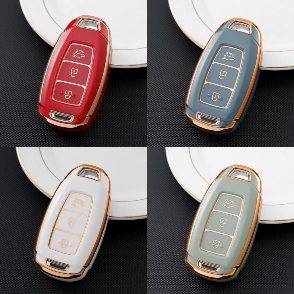 3/4 Tasten TPU Autoschlüsselanhänger Hülle Schlüsselanhänger Abdeckung Für Hyundai I30 Ix35 KONA Encino Solaris Azera Grandeur Ig Accent Santa Fe Palisade Schlüsselanhänger