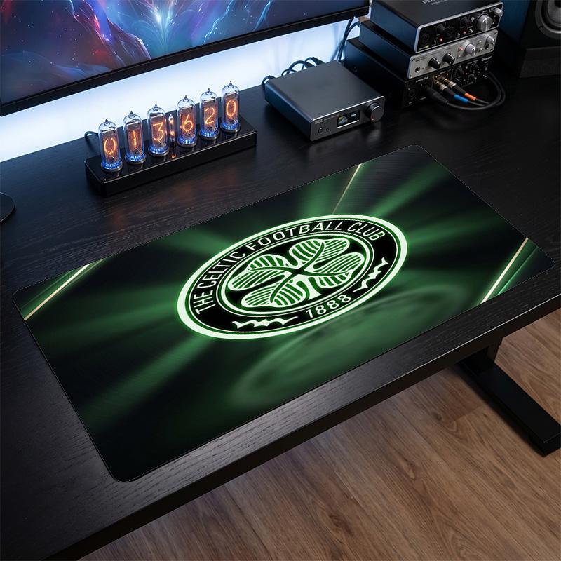 Celtic FC Thema Muster Mauspads, Fußball Logo Design XXL Gaming Schreibtischmatte Rutschfeste Computer-Mauspad
