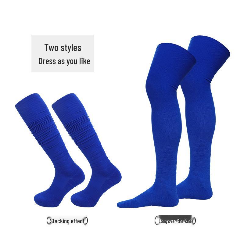 

Anti-slip Summer Sports Socks: Baseball, Hockey, Softball, Football - Sweat-wicking Long Stockings S/M (US 10.5-7) синий