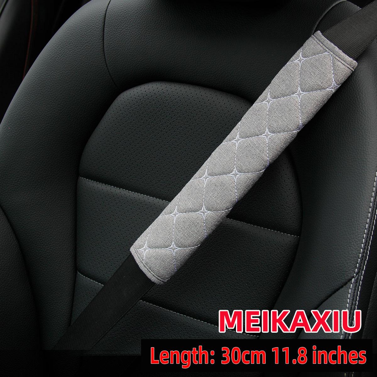 

1 вышитая ткань дышащий новый чехол на ремень безопасности для автокресла наплечник 30см11,8 дюйма товары для интерьера автомобиля черный серый
