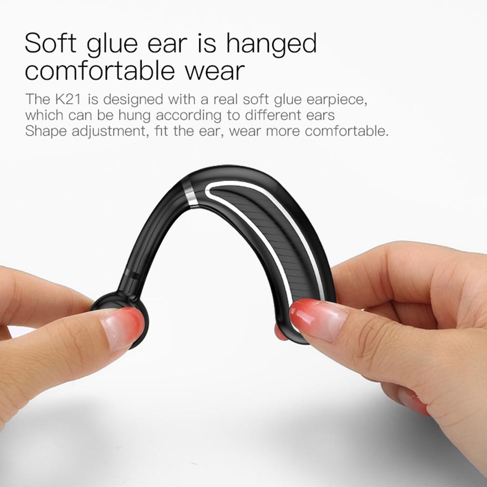 K21 Wireless Headphones Bluetooth Headset Ear Hooks Sport Earphone for Phone Handsfree Headphone with Charger Box Volume Control