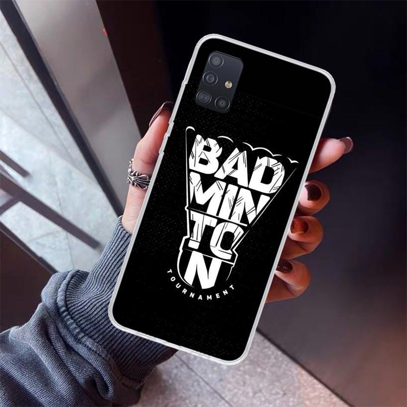 Badminton Sport Handyhülle Für Samsung Galaxy A52 A51 A50S A32 A22 A12 A02S A72 A71 A31 A70 A30S Note 20 Ultra 10 Plus S10 Galax
