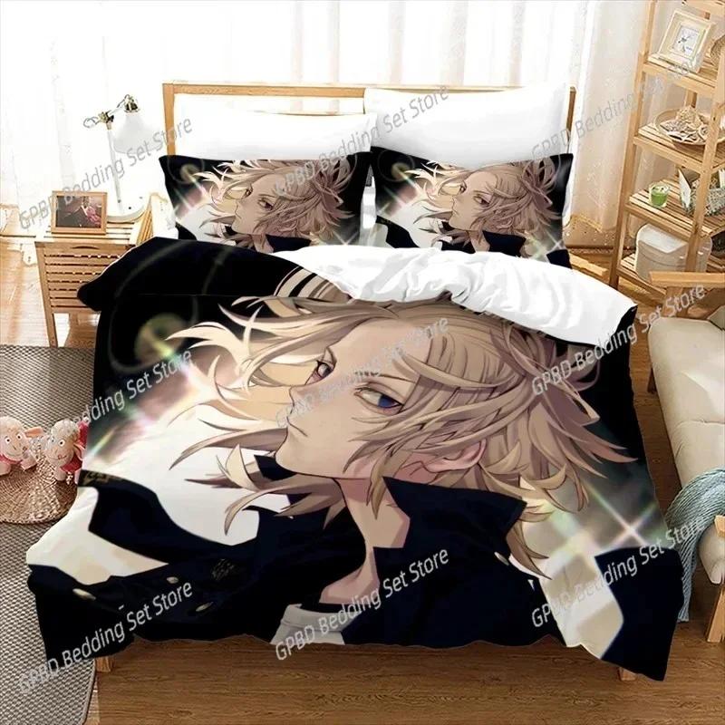 3D Print Tokyo Revengers Anime Comfortable Duvet Quilt Cover Pillowcase Bedding Set Children Bedroom Decoration Home Textile